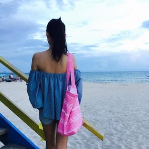 Beach Bag Turkish Cotton Large Tote